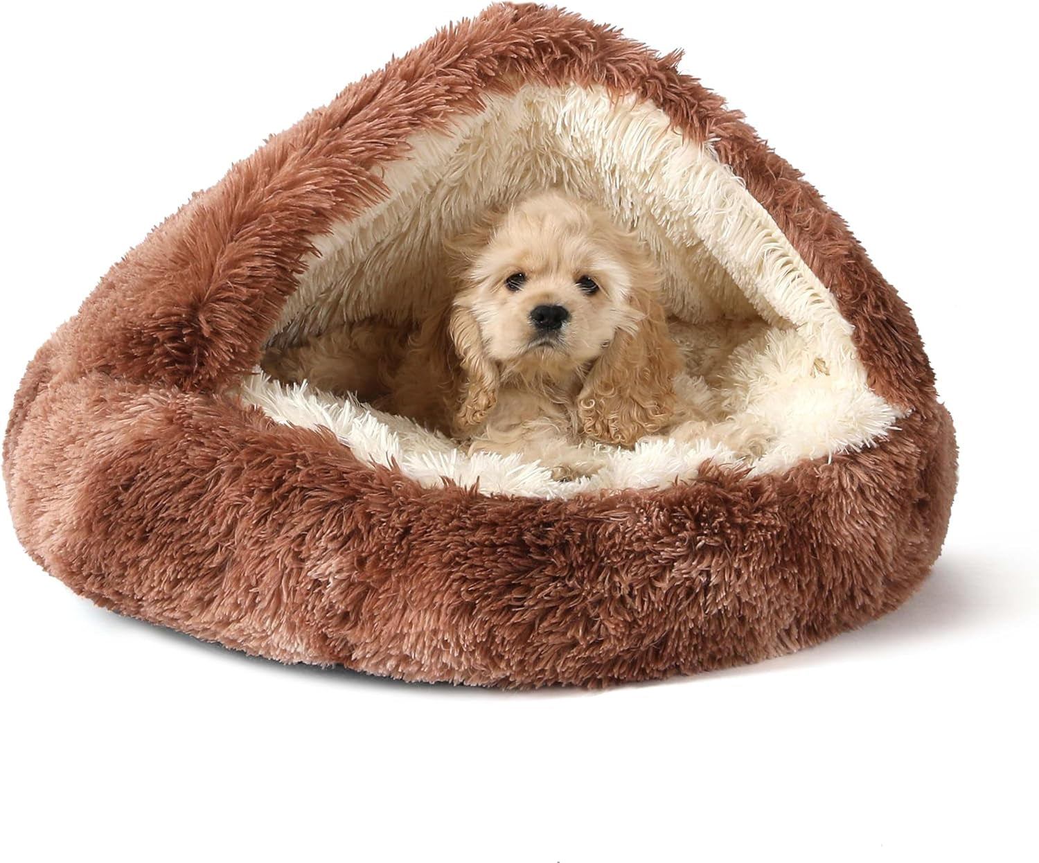 noyal-round-hooded-donut-dog-bed-for-small-medium-pets-plush-fluffy-anti-anxiety-cat-cave-bed-with-cover