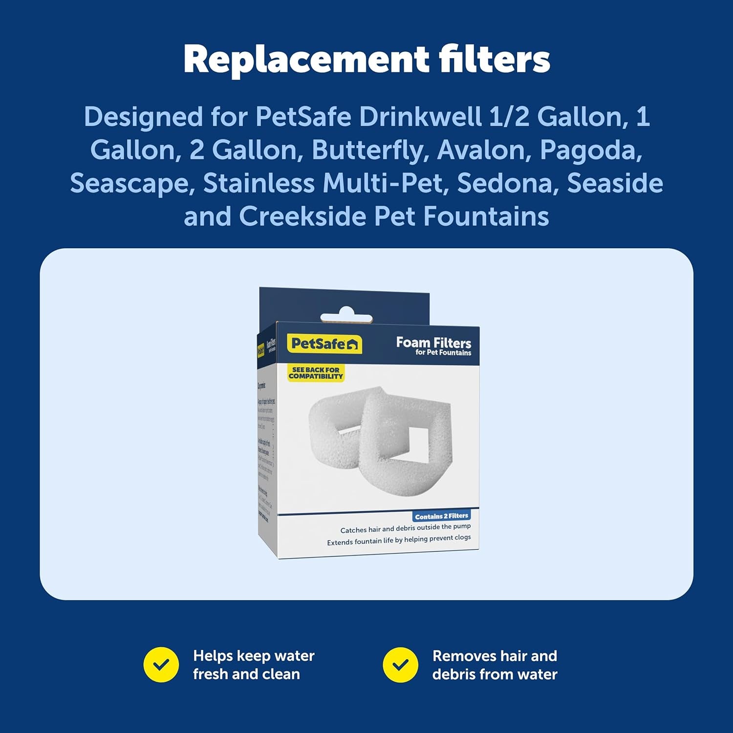 petsafe-drinkwell-fountains-replacement-foam-filters-certified-fit-for-petsafe-drinkwell-ceramic-and-stainless-fountains-catches-hair-debris-protects-pump