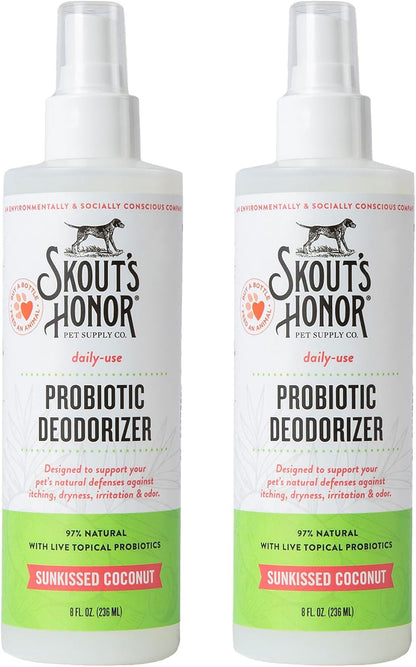 SKOUT'S HONOR Probiotic Dog Deodorizing Spray - Sunkissed Coconut, 8 Oz | Hydrating Daily-Use Formula with Avocado Oil and Omega-3S, Microbiome-Friendly, Paraben and Sulfate-Free13