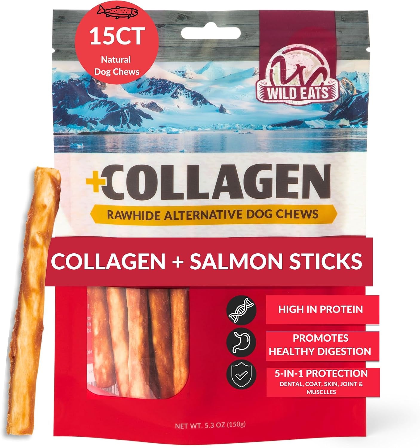 wild-eats-real-duck-collagen-bully-sticks-for-dogs-25-pack-rawhide-free-no-hide-chew-treat-made-without-grain-5-inch-size-high-protein-satisfies-natural-gnawing-urges-suits-all-breeds