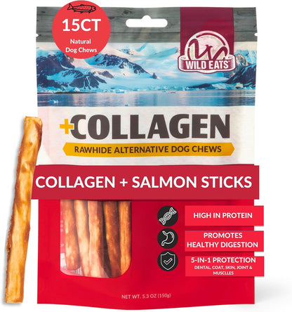 Wild Eats Real Duck Collagen Bully Sticks for Dogs, 25 Pack, Rawhide Free | No Hide Chew Treat Made without Grain, 5 Inch Size, High Protein, Satisfies Natural Gnawing Urges, Suits All Breeds23