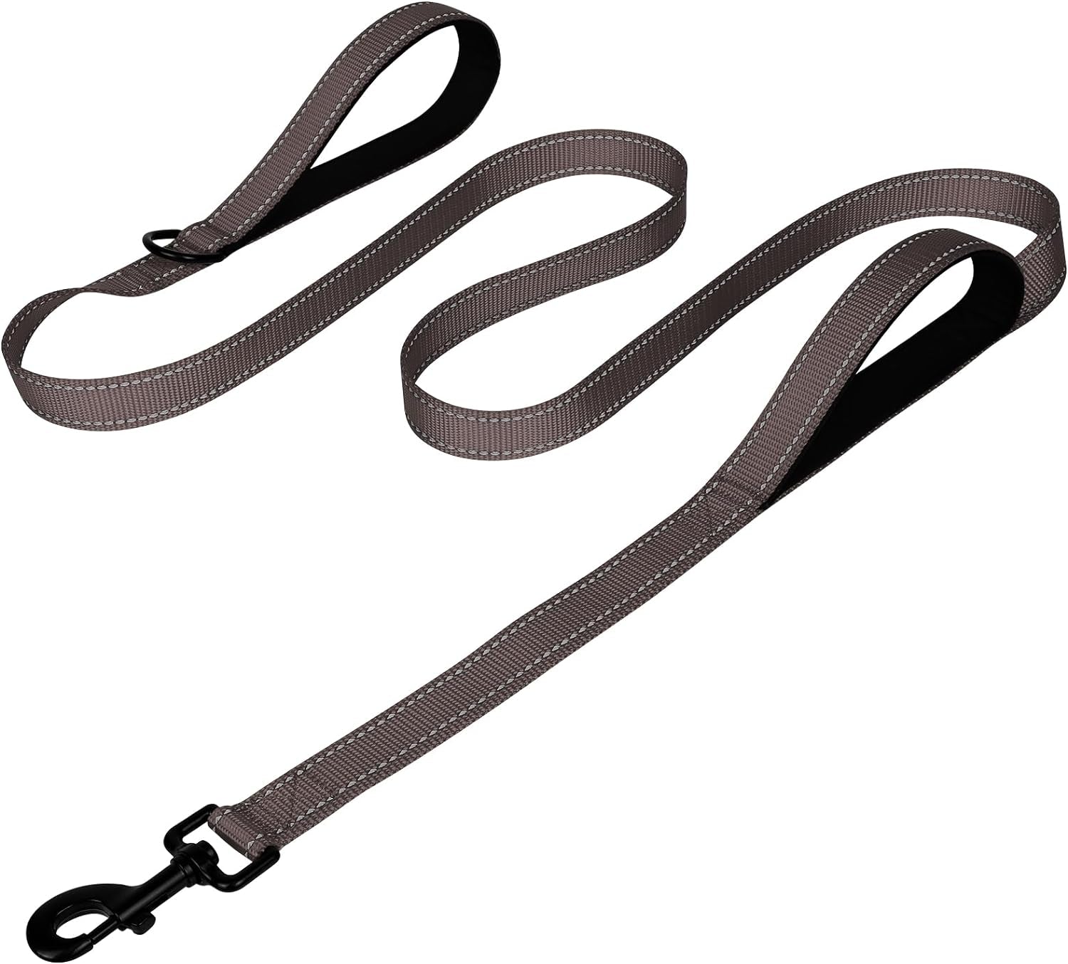 joytale-reflective-dog-leash-for-medium-large-dogs-6-ft-x-1-black-heavy-duty-nylon-webbing-padded-handle-for-comfort-visible-at-night-for-walking-training