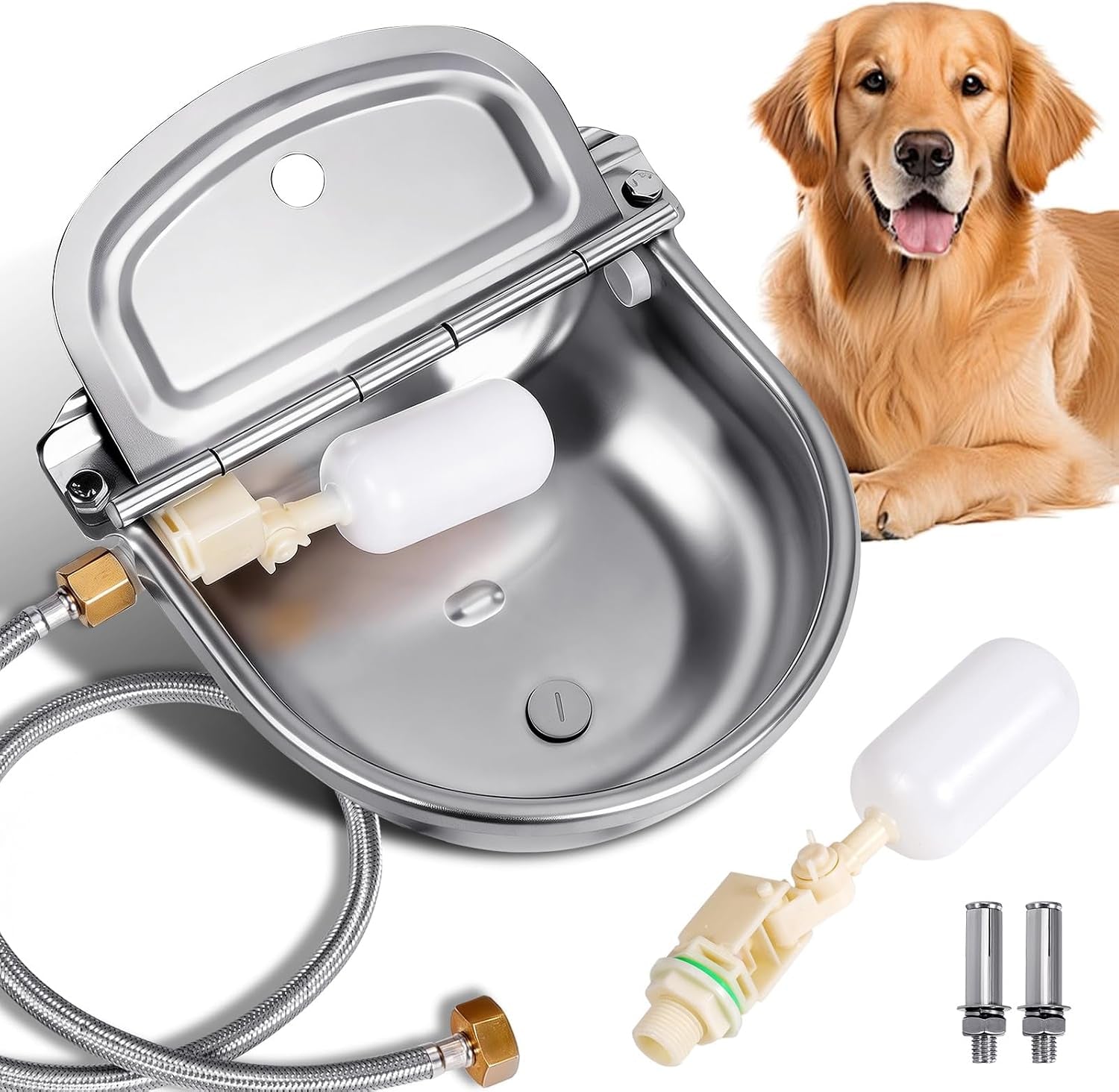 metal-automatic-dog-water-bowl-dispenser-outdoor-heavy-duty-stainless-steel-dog-waterer-auto-self-filling-animal-water-feeder-for-dogs-cats-with-float-and-drain-plug