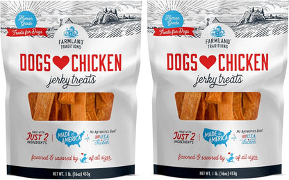 Farmland Traditions Filler Free Dogs Love Chicken Premium Jerky Treats for Dogs, 3 Lb. Bag18