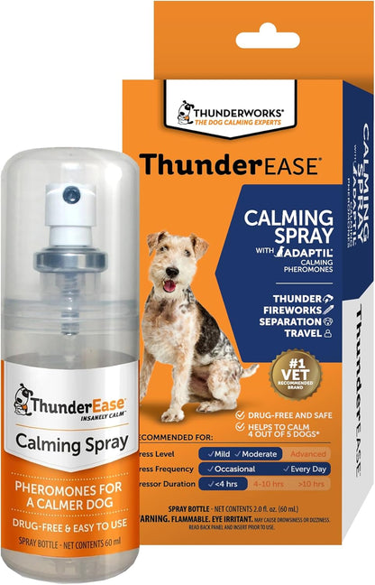 Thunderease Pheromone Calming Spray for Dogs | Drug Free and Easy to Use. Reduce Anxiety during Travel, Vet Visits, Boarding. Powered by Adaptil.1