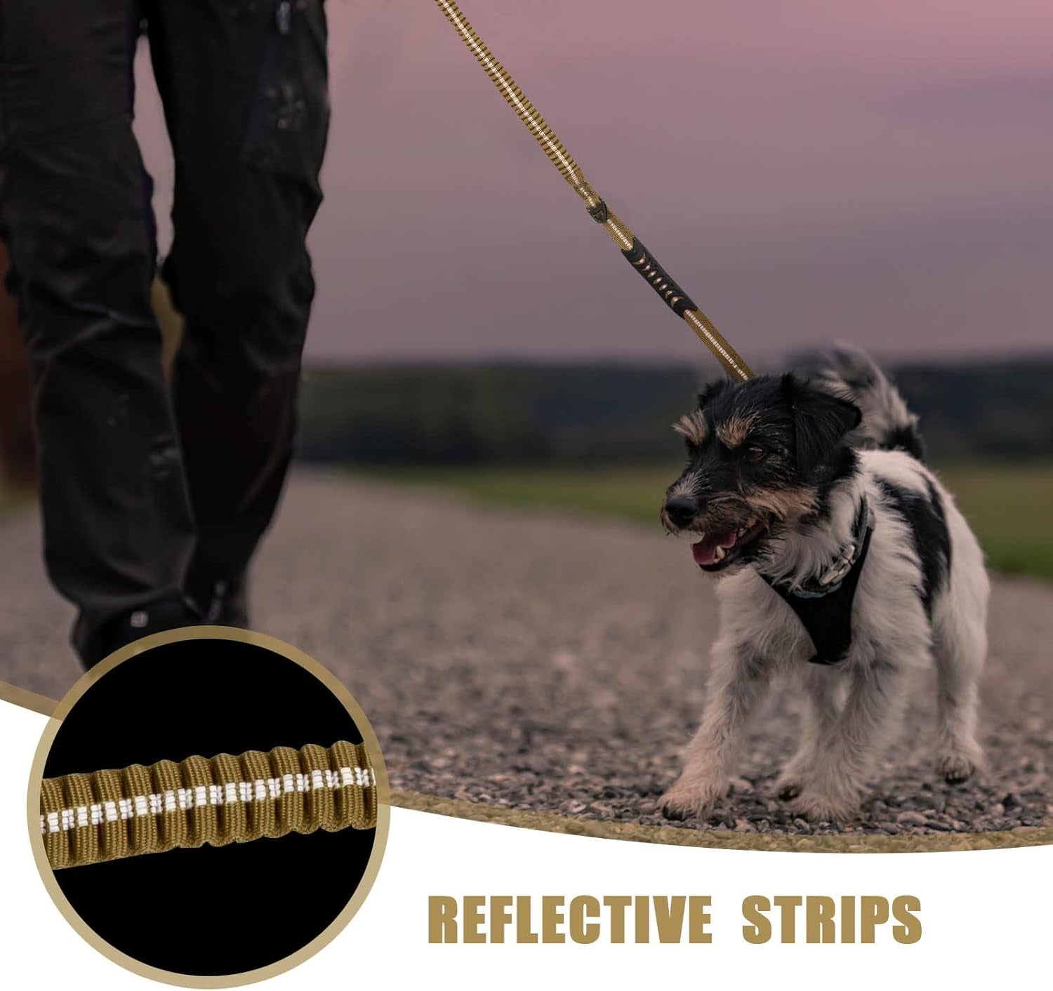 raipult-tactical-dog-leash-heavy-duty-4-6ft-shock-absorbing-bungee-leash-with-quick-release-clip-2-handles-no-pull-waking-lead-with-car-seatbelt-for-medium-large-dogs-that-pull-khaki