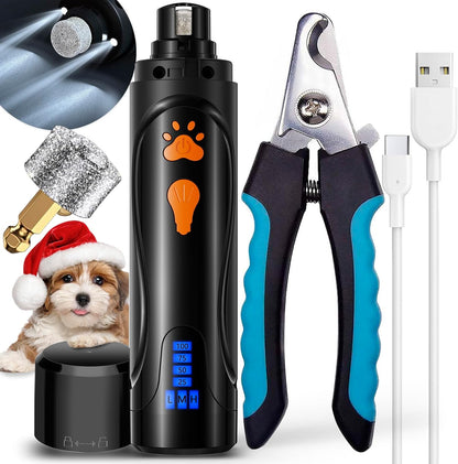YABIFE Super Quiet Dog Nail Grinder & Clippers Kit with 2 LED Lights, 3 Speeds up to 12,000 RPM, Lower than 30Db Electric Pet Nail Trimmer for Small Medium Large Dogs and Cats13