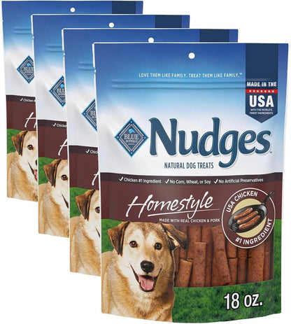 Blue Buffalo Nudges Beef & Rice Homestyle Natural Dog Treats, Meatball-Inspired Recipe, Healthy Reward or Training Treat, Made in the USA with Real Beef, No Artificial Preservatives, 16 Oz.14