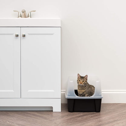 IRIS USA Large High Sided Cat Litter Box, Scatter Shield | High Kickers, Kick-Proof Sides, Extra Deep Pan, Raised Edge Protection, Keeps Floor Clean, Easy Daily Scoop6