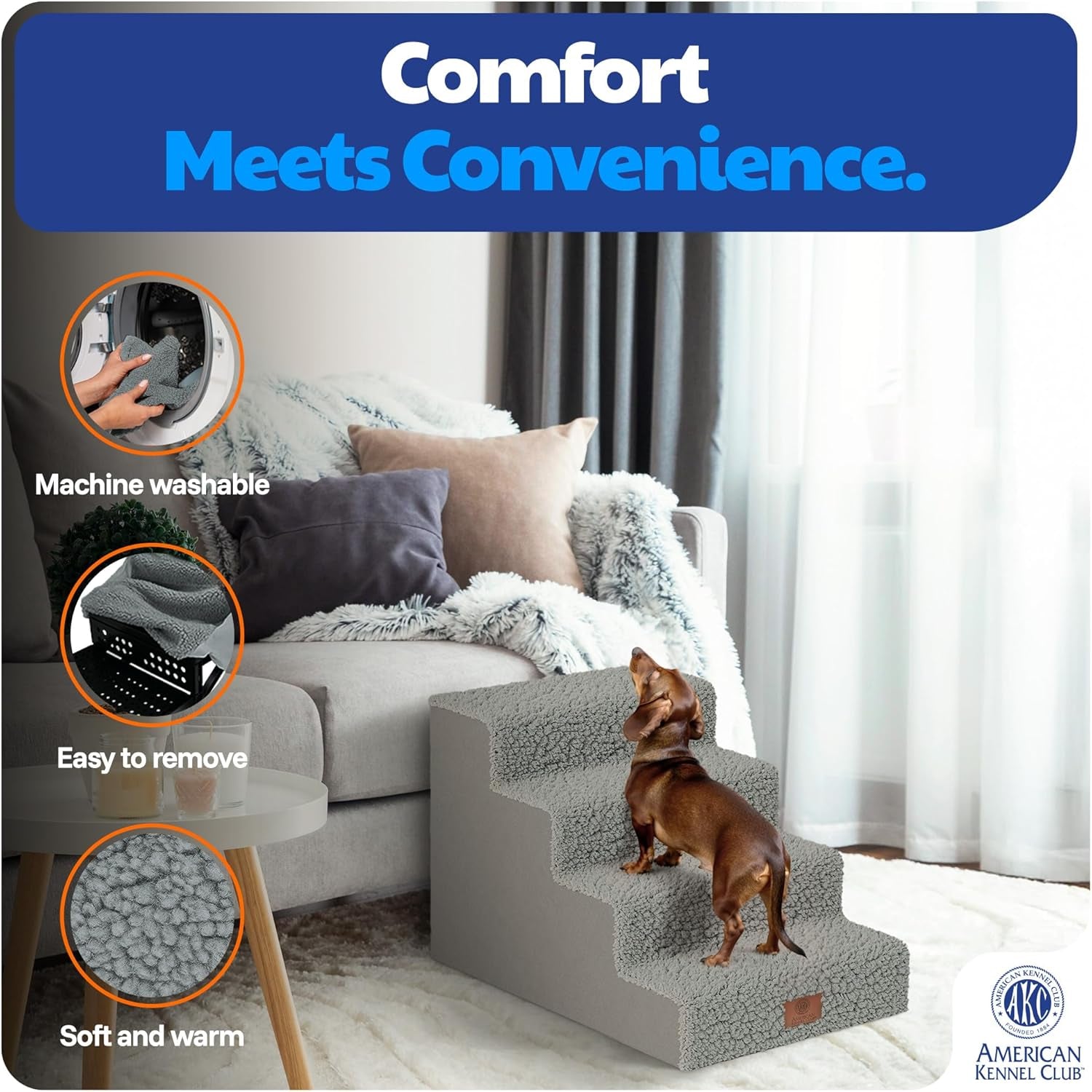 akc-4-step-pet-stairs-for-beds-couch-built-for-small-dogs-small-breeds-long-back-senior-dogs-lightweight-soft-non-slip-washable-no-tool-assembly-supports-35-lbs-16x24x14-2-in-foldable-non-slip-pet-steps-with-washable-cover-and-no-tool-assembly-for-long-back-and-senior-dogs