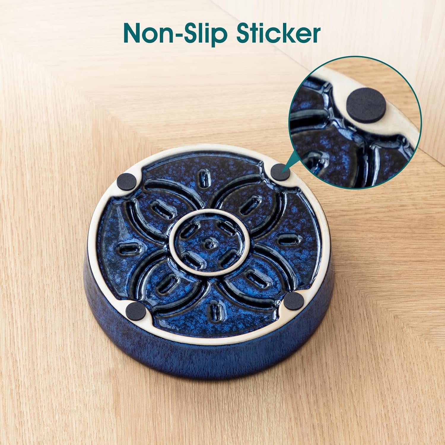vancasso-ceramic-slow-feeder-dog-bowls-puzzle-dog-food-bowls-with-floral-maze-anti-slip-pet-food-dish-for-small-breed-0-6-cups-blue