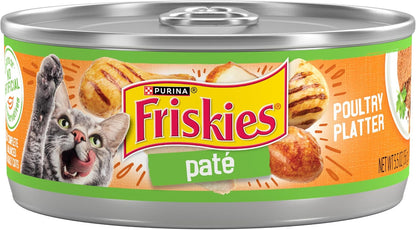 Purina Friskies Wet Cat Food Pate, Poultry Platter - (Pack of 24) 5.5 Oz. Cans1