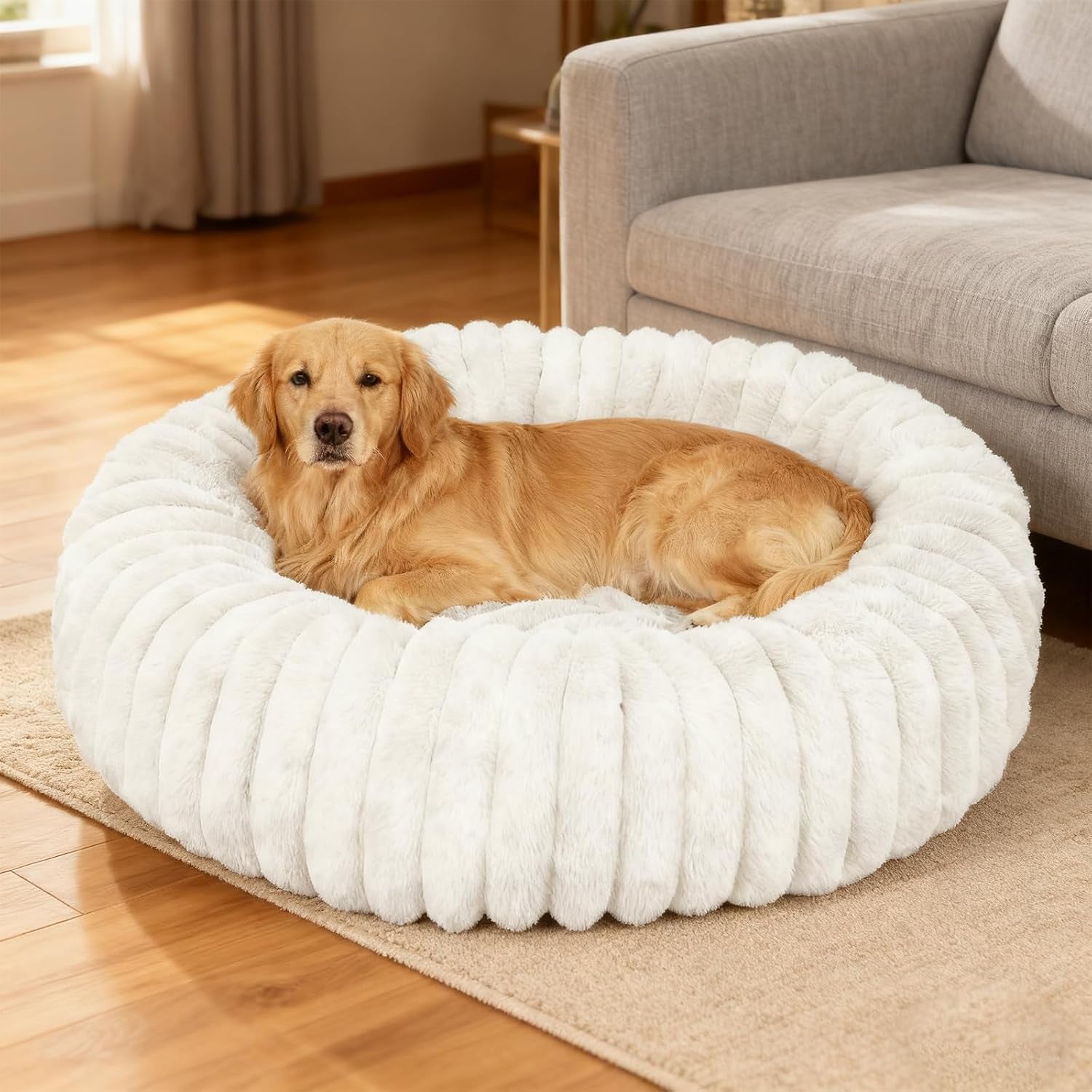 washable-small-cat-dog-bed-puppy-bed-cat-beds-for-indoor-catsgrey-s-calming-anti-anxiety-round-donut-dog-bed-cute-fluffy-puppy-dogs-beds-for-small-dogs-anti-slip-comfort-pet-bed