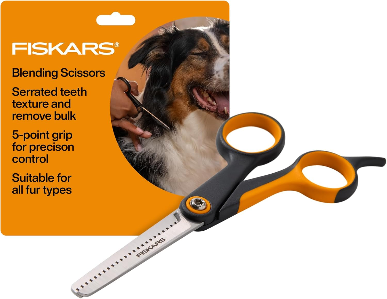 fiskars-pet-grooming-detailing-scissors-for-dogs-cats-5-5-orange-black-detailing-scissors-with-rounded-tips-softgrip-handle-cat-and-dog-supplies