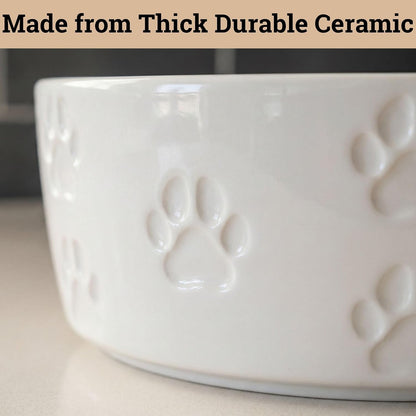 Ceramic Dog Bowl Set of 2 with Anti-Skid Base, 5.5"W X 2"H, 2 Cup Capacity | Thick Ceramic, Dishwasher Safe, Anti-Skid Rubber Base, 2 Cups per Bowl, Ceramic Food and Water Bowls Set of 2 for Small Dogs8