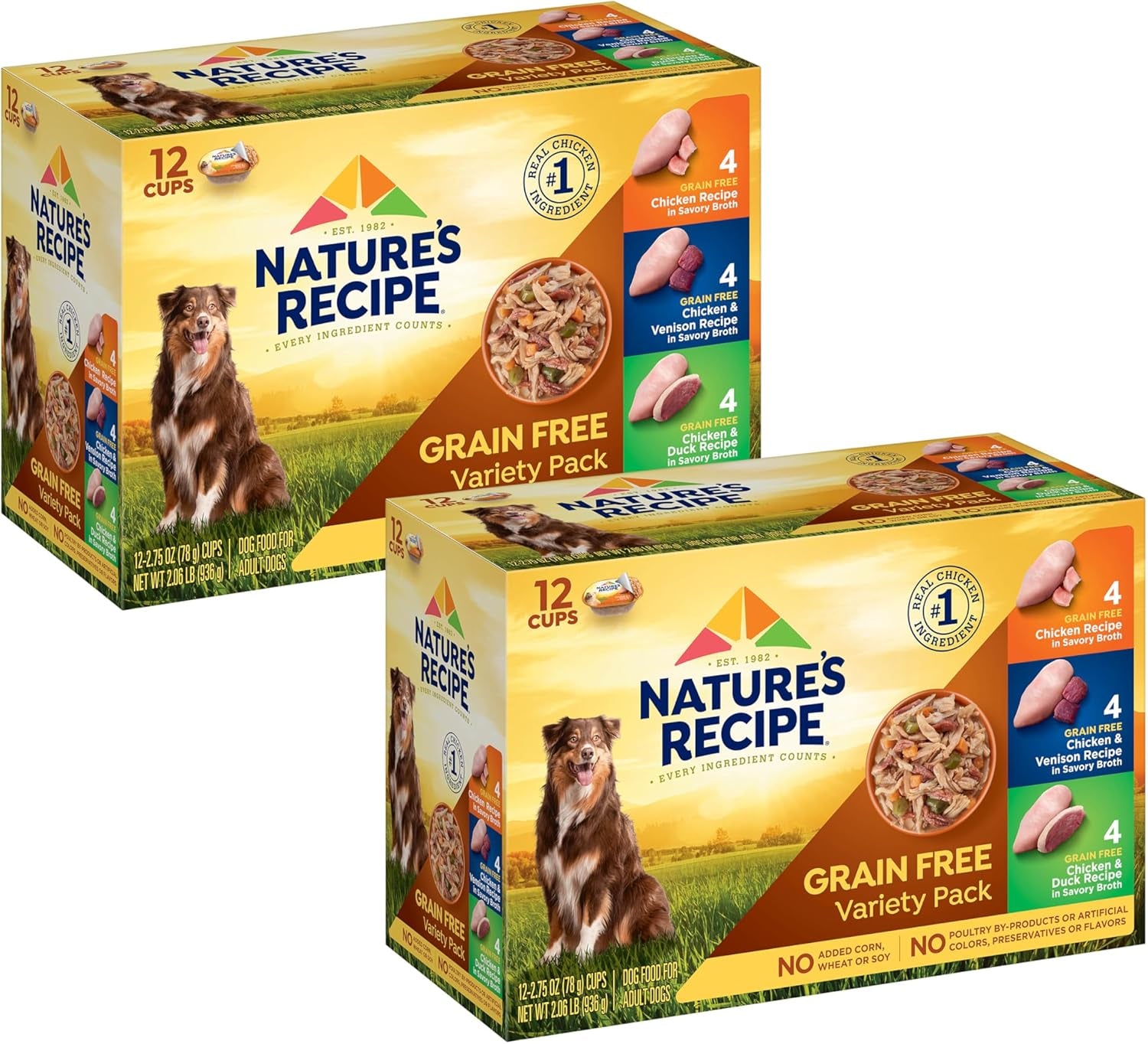 nature-s-recipe-grain-free-chicken-recipe-chicken-venison-recipe-and-chicken-duck-recipe-in-savory-broth-variety-pack-wet-dog-food-12-2-75-oz-cups-2-count