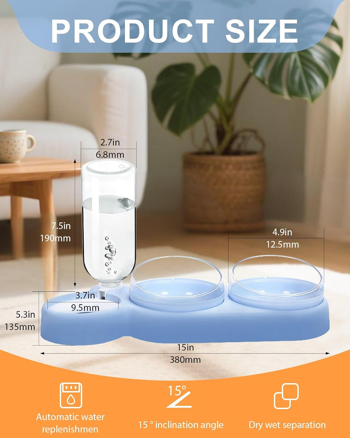 cat-bowls-set-3-in-1-15-tilt-water-feeder-bowls-cat-double-food-bowls-with-500ml-dispensing-bottle-for-small-medium-pets-lightweight-easy-to-clean