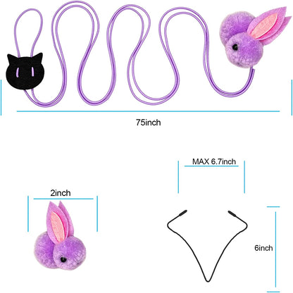 ZPH Cat Toys Interactive for Indoor Cats,2Pcs Retractable Cat Wand,9Pcs Teaser Toys&1Pcs Hanging Door Lure Kitten Toy,Interactive Feather Toy for Teaser Play and Chase Exercise with Kitten4