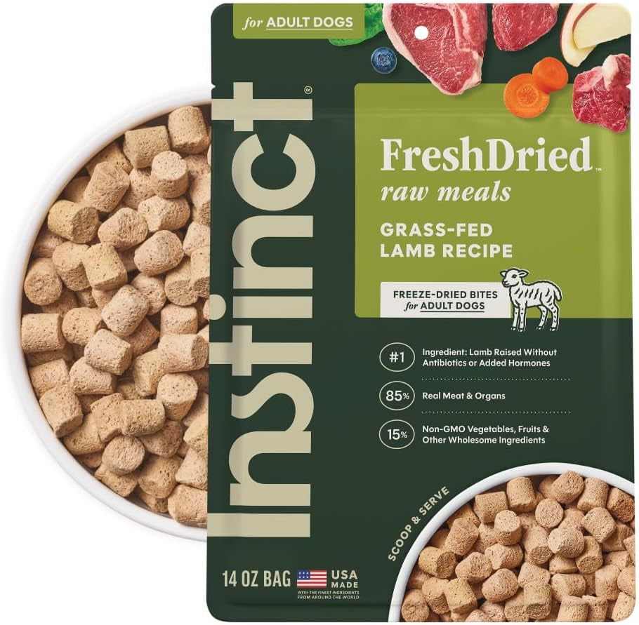 instinct-freeze-dried-meals-freshdried-bites-natural-dog-food-grain-free-grass-fed-beef-25-oz-bag