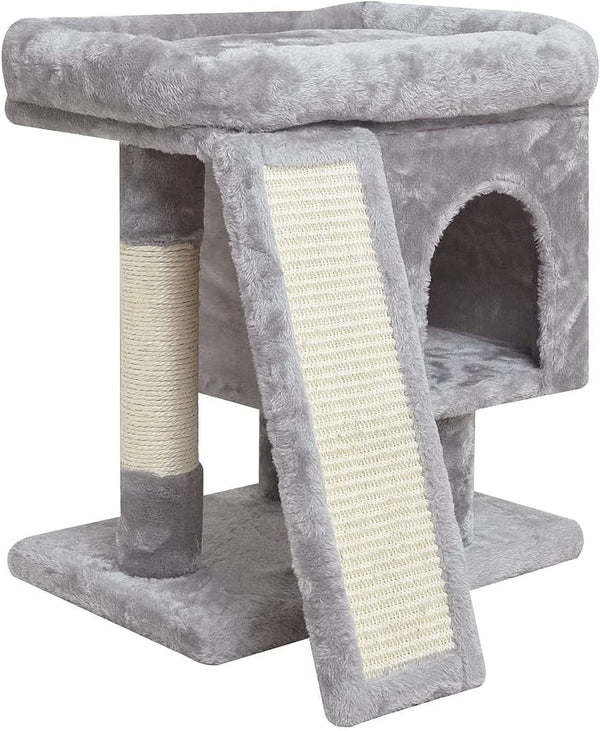 SYANDLVY Gothic Cat Tree with Coffin Bed for Indoor Cats, Cat Tower with Scratching Post, Modern Activity House for Large Cats, Condo with Board, Kittens Cave11
