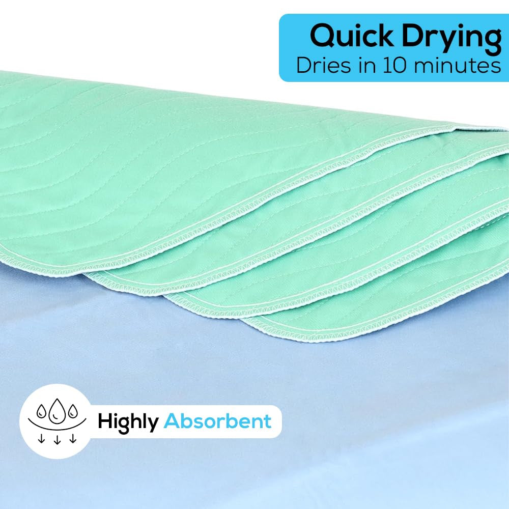 simpli-magic-washable-underpads-34x36-pack-of-6-heavy-absorbency-reusable-bedwetting-incontinence-pads-for-kids-adults-elderly-and-pets-waterproof-protective-pad-for-bed-couch-sofa-floor