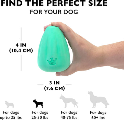 Chew King by Mammoth Premium Treat Dispensing Dog Toy, Durable Natural Rubber Chew Toy, Safety Air Vent, Interactive Enrichment Toy for Aggressive Chewers, Large Pack of 2- Teal4