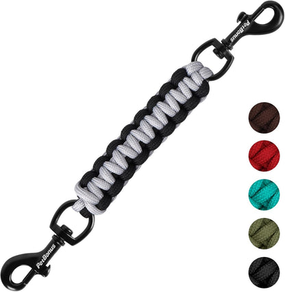 Petbonus Dog Collar Safety Clip, Handmade Prong Collar to Harness Connector | Dog Leash Backup Safety Strap, Escape Proof, Double Ended Clasp, Lead Connector for Pinch Collar, Harness (Black)17