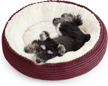 Love'S Cabin round Donut Cat and Dog Cushion Bed, 20In Bed for Cats or Small Dogs, Anti-Slip & Water-Resistant Bottom, Super Soft Durable Fabric Pet Beds, Washable Luxury Cat & Dog Bed Gray54