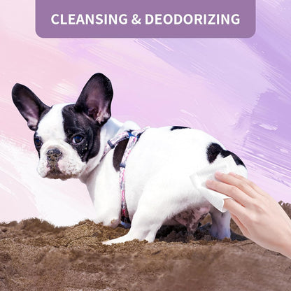 IMMHABI 400 Count Lick-Safe Dog Wipes, Lavender Plant-Based Hypoallergenic Dog Wipes for Paws, Butt, and Anal Gland Care, Cleansing & Deodorizing for Puppies3