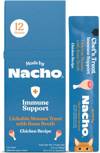 Made by Nacho Lickable Cat Treats Mousse Tubes 12 Count with Bone Broth Chicken Recipe (.5 Oz) No Grains, Corn, Wheat or Soy14