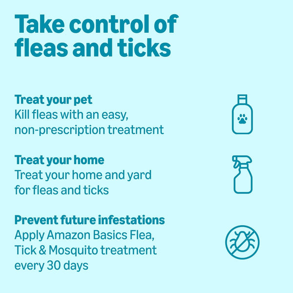 Amazon Basics Preventative Flea, Tick & Mosquito Topical Treatment for X-Large Dogs (Over 55 Pounds), Kills Fleas, Long-Lasting, 6 Count, Packaging May Vary7