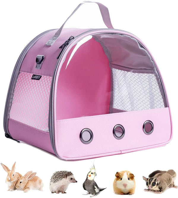 Guinea Pig Carrier Backpack, Clear Bubble Window Backpack for Guinea Pig, Bunny Rat Bird (Black, Carrier)21