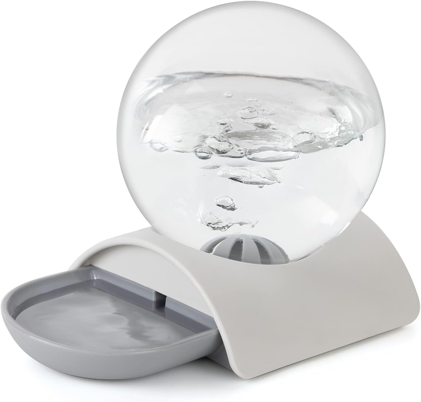 pet-water-dispenser-2-8l-automatic-gravity-cat-water-dispenser-for-cats-dogs-rabbit-detachable-cat-dog-water-dish-feeder-with-spherical-waterer-bubble-grey