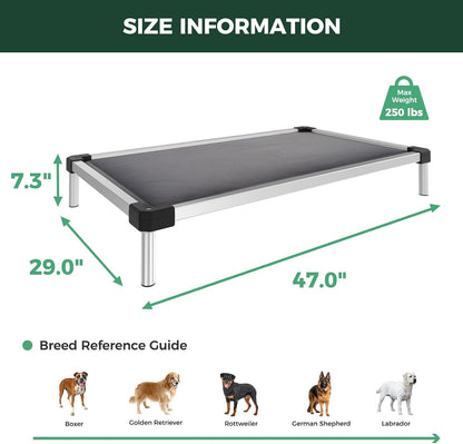 FXW Titannest Padded Chew-Proof Elevated Dog Bed for Large Dogs | Easy to Clean, Pre-Assembly Raised Cot, Indoor/Outdoor/Camping, 47 X 29 X 7.3In8