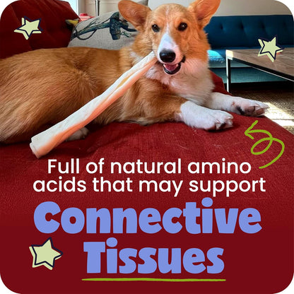 Pawstruck Natural Large 10-13” Beef Collagen Braids for Dogs – Long-Lasting Rawhide & Bully Stick Alternative, with Chondroitin & Glucosamine – 3 Pack5