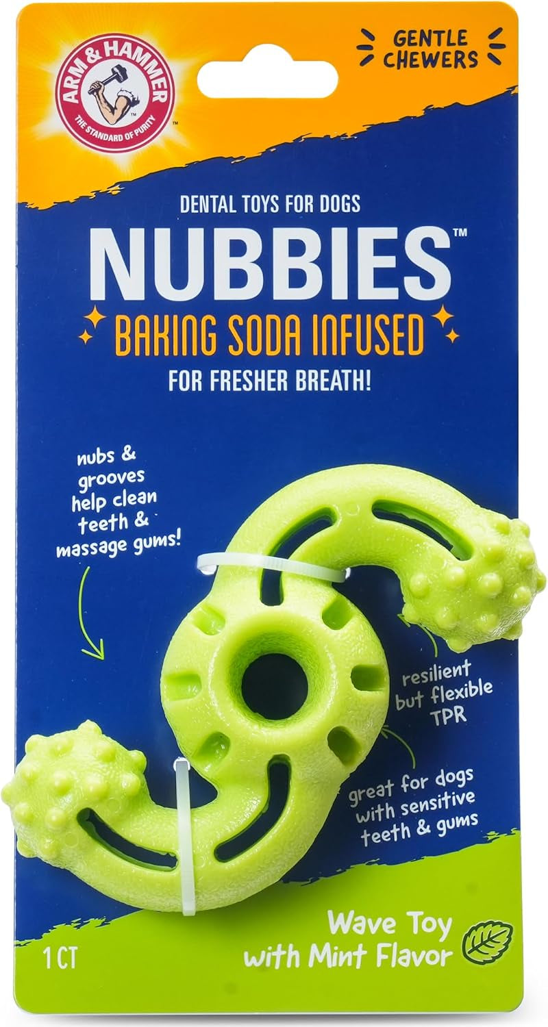 arm-and-hammer-nubbies-t-bone-dental-dog-chew-toy-with-peanut-butter-flavor-tpr-nubs-clean-teeth-and-gums-durable-nylon-chew-for-aggressive-chewers-helps-reduce-plaque-and-tartar