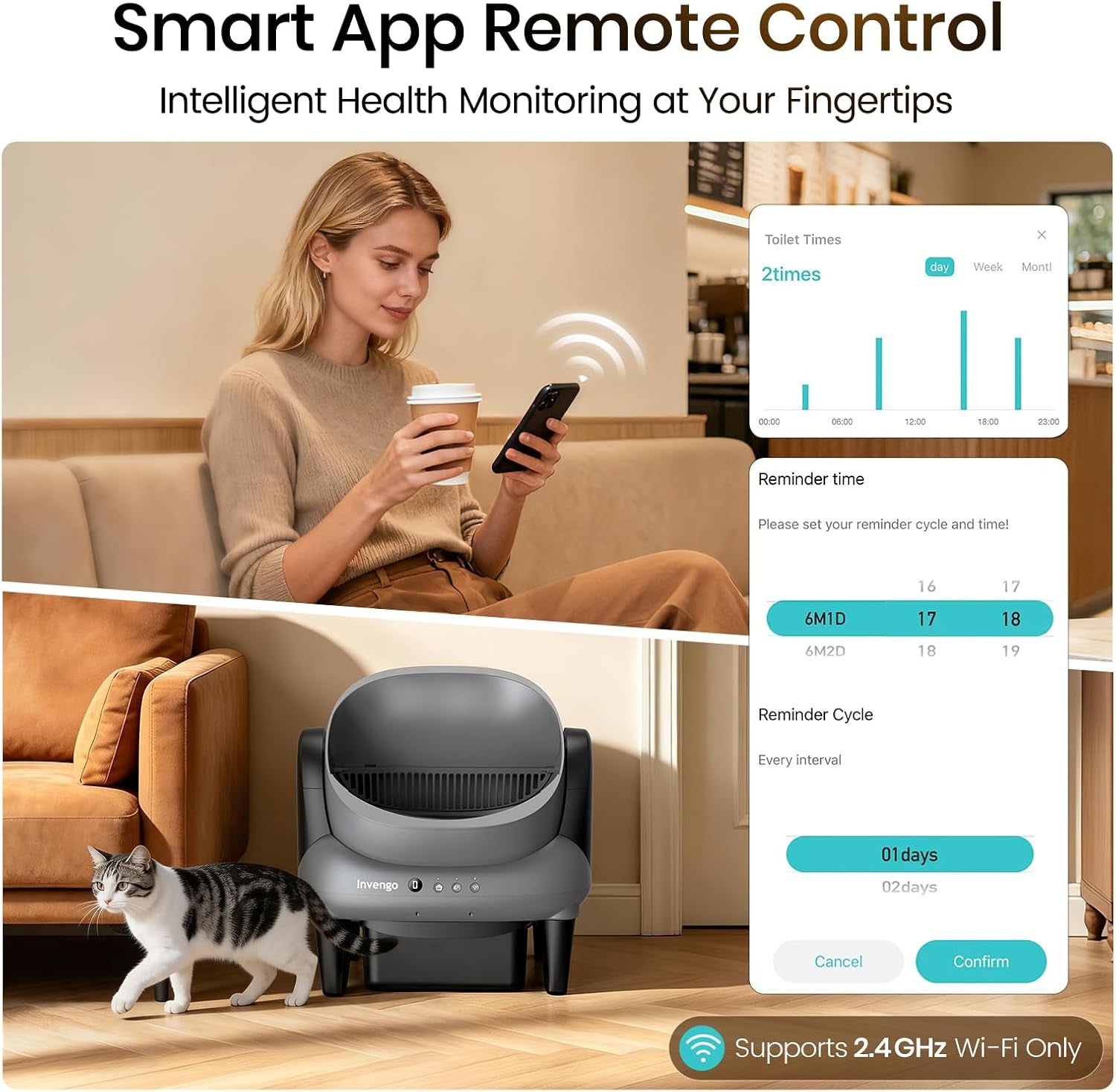 invengo-automatic-self-cleaning-cat-litter-box-open-top-design-with-safety-sensors-and-anti-pinch-protection-smart-automatic-litter-box-for-small-medium-cats-and-multi-cat-homes-charcoal-grey