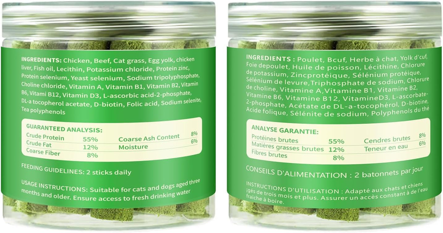 20pcs-cat-grass-stick-snacks-100g-freeze-dried-snacks-catnip-for-cat-dental-care-and-hairball-removal-pampering-gastrointestinal-system