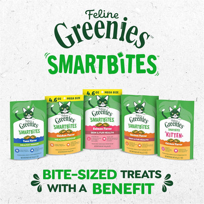 Greenies Feline Smartbites Healthy Indoor Cat Treats, Tuna, 16 Oz | Veterinarian-Recommended, Fiberblend Formula, Supports Digestion, under 2 Cal per Treat, Natural Ingredients, Dual Texture8