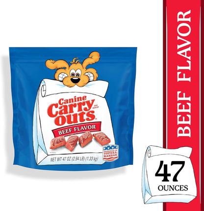 Canine Carry Outs Beef Flavor Dog Treats, 47 Ounce Bag2