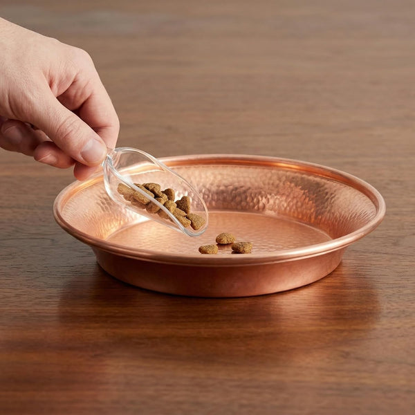 VICASKY Copper Pet Bowl, 5-Inch Luxury Hammered Cat and Dog Food Water Dish Pet Feeding Bowl Decorative for Kittens Puppies3