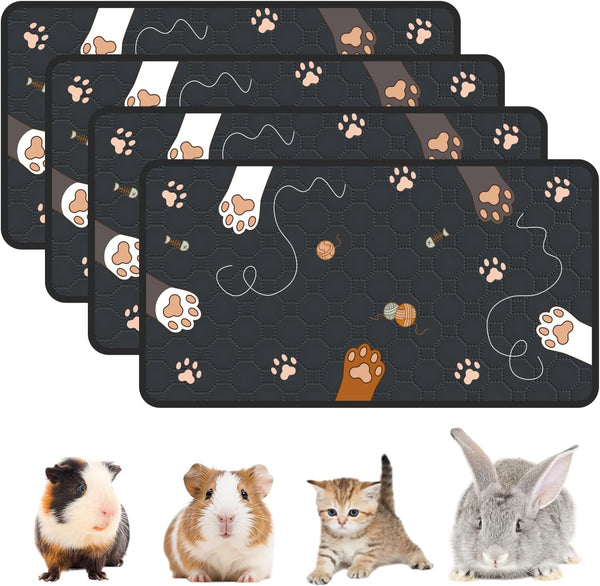2-Pack Guinea Pig Cage Liner, 24" X 47" Reusable Guinea Pig Bedding Washable Absorbent Pee Pads for Dogs Rabbit Chinchilla Hamster, Leakproof & anti Slip26