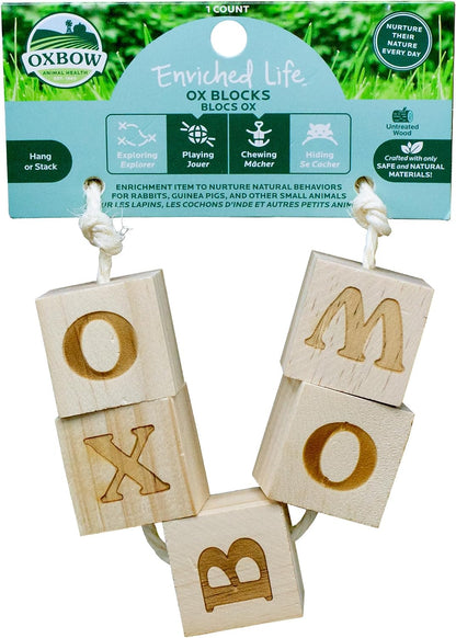 Oxbow Ox Blocks, Rabbit & Guinea Pig Toy, Bunny Enrichment Chew Toy | Oxbow Enriched Life, Rabbit Chew Toys, Guinea Pig Enrichment, Guinea Pig Chew Toys, Rabbit Enrichment, Natural Materials1