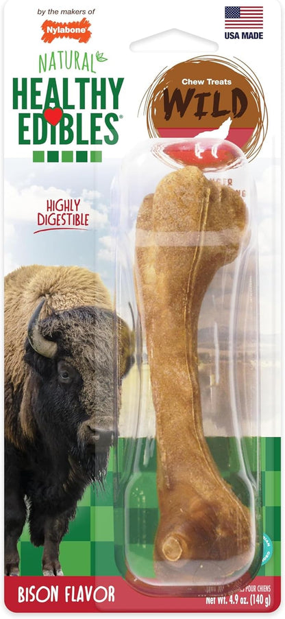 Nylabone Healthy Edibles Wild Dog Treats, Bison Flavor, Large | Natural Dog Chew Bones, Made in USA, Highly Digestible Dog Chews, Long Lasting Chews for Large Dogs up to 50 Lbs13