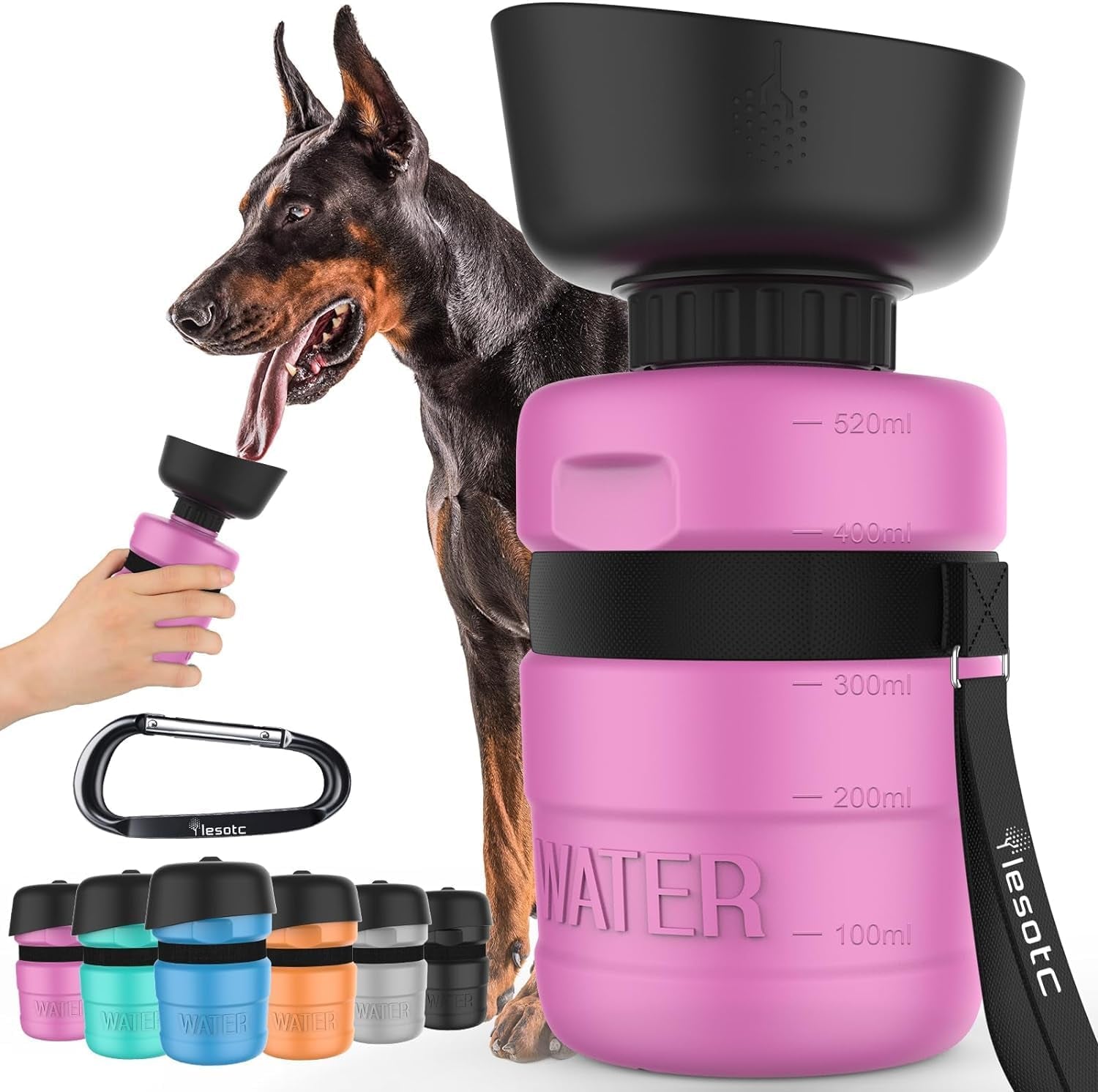 lesotc-dog-water-bottle-portable-water-dispenser-with-travel-water-bowl-leak-proof-pet-travel-squeeze-bottle-puppy-essentials-dog-stuff-accessories-for-outdoor-walking-hiking-camping