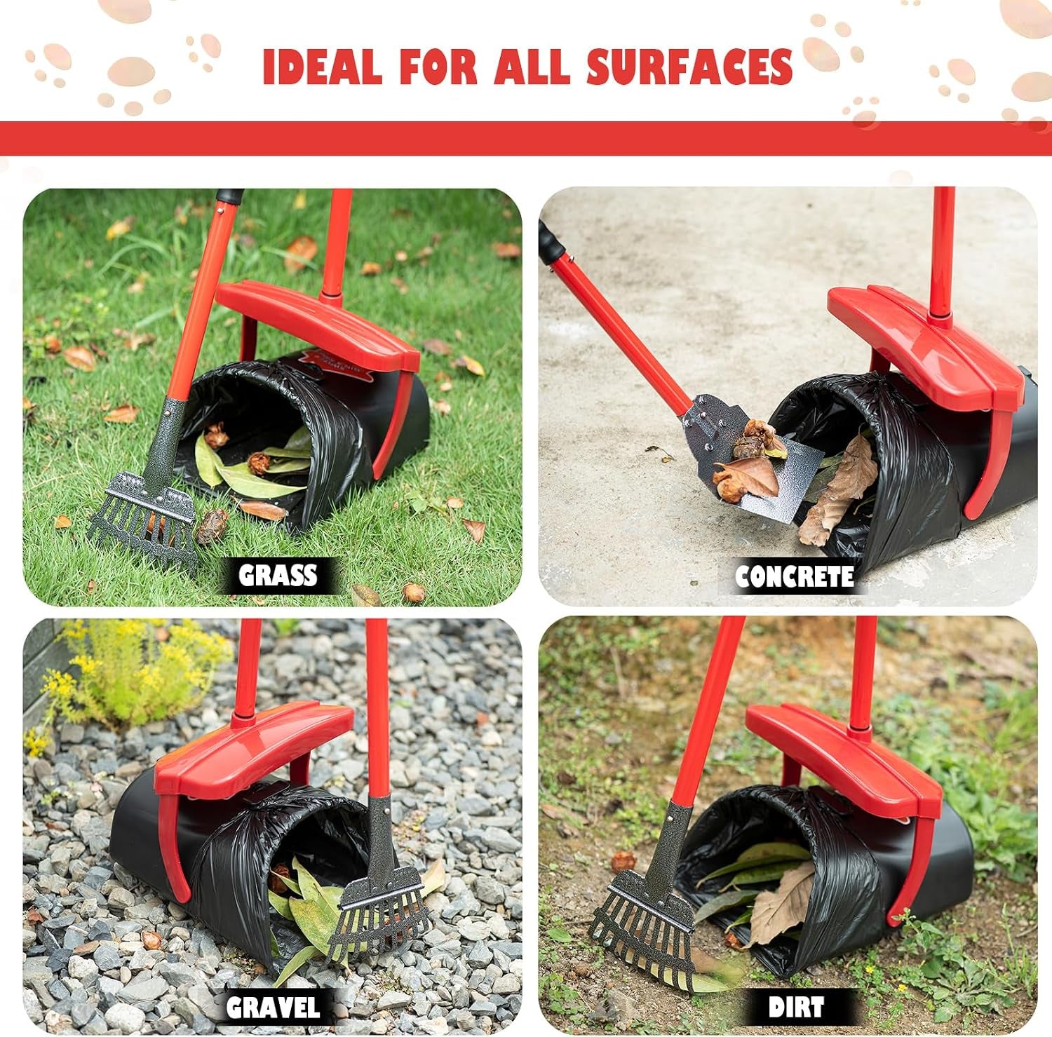 huzsv-dog-pooper-scooper-with-bag-attachment-swivel-bin-heavy-duty-metal-rake-and-spade-set-non-breakable-poop-scoop-for-large-small-dogs-100-waste-bags-for-grass-dirt-gravel