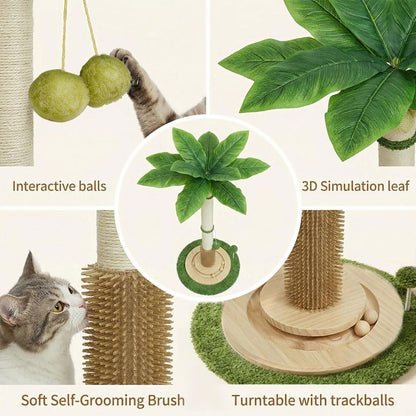 35.4" Tall Cat Scratching Post for Large Cats Heavy Duty Cat Scratch Post for Indoor Cats Large Cat Scratcher with Ball5
