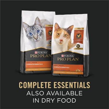 Purina Pro Plan Gravy, High Protein Wet Cat Food Variety Pack, Complete Essentials Chicken and Turkey Favorites - (Pack of 24) 3 Oz. Cans8