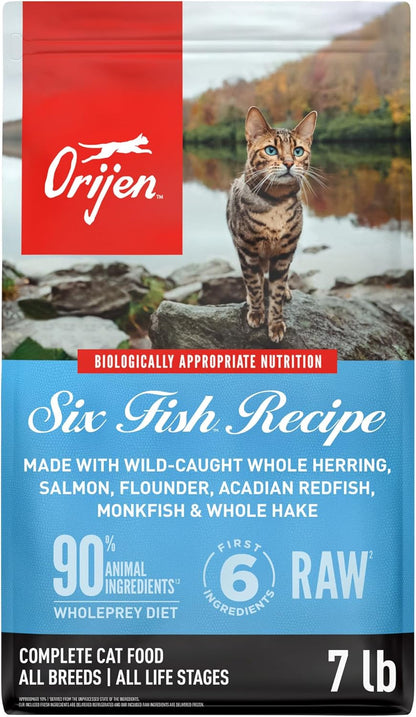 ORIJEN Grain Free WHOLEPREY Dry Cat Food Original Recipe 4Lb. Bag | 90% Animal Ingredients, Freeze Dried, Fresh or Raw Ingredients, High Protein, Heart Health, Free-Run Poultry9
