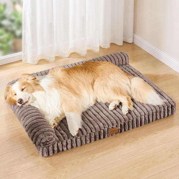 Orthopedic Calming Large Dog Bed Pet Sofa Bed 36''X24'' Grey | 2-Sided Pet Couch Large Sized Dog, Soft Egg-Crate Foam Dog Mat, Waterproof Removable Washable Cover, Nonskid Bottom Cat Bed16